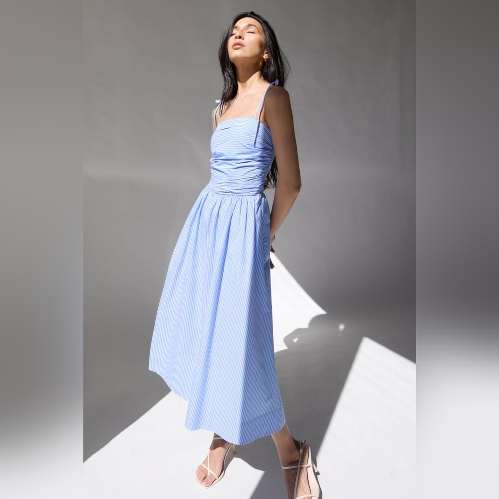 Oak + Fort poplin midi dress